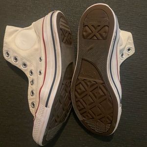 White hightop converse